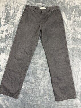 Old Navy Mens Classic Khakis Gray Pants Size 34x34 Slim Fit Cotton Blend